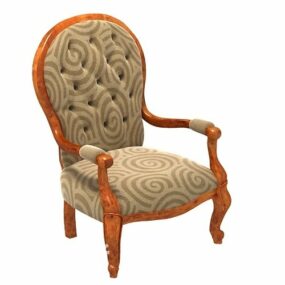 3д модель европейского классического кресла для гостиной