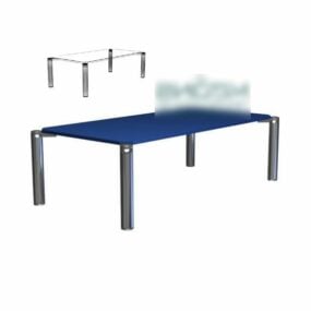 Blue Conference Table 3d model