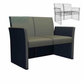 Καρέκλα καναπέ γραφείου Διθέσιο 3d μοντέλο