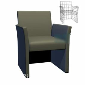 Single Armchair For Office 3d model