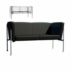 Black Office Chair Modernism 3d model