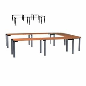 Conference Table U Shaped 3d model