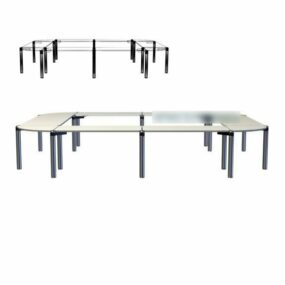 Round Path Conference Table 3d model