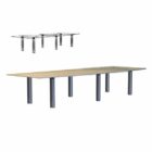 Rectangular Conference Table Six Legs