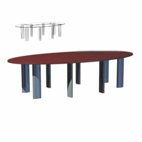Oval Design Conference Table 3d model