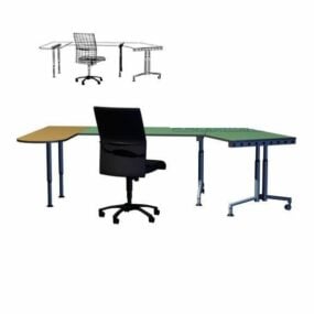 Kancelářský stůl A židle 3D model