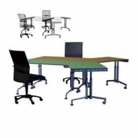 Modül Masası ve Sandalye 3d modeli