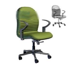 Modelo 3d de cadeira de rodas de escritório verde