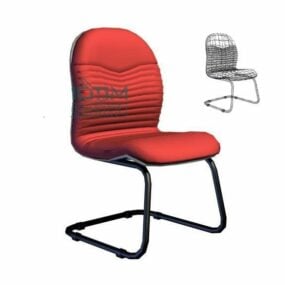 Office Chair Red Color 3d model
