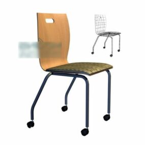 Yellow Office Chair Furniture 3d model