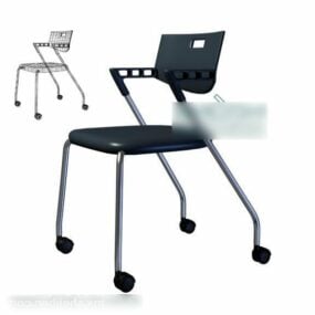 3D model kancelářské židle na čtyřech kolech