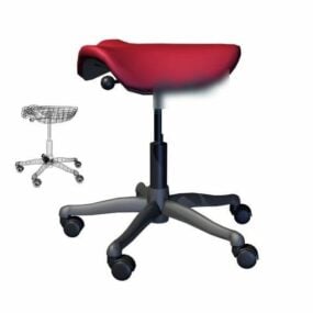 Office Chair Without Back 3d model