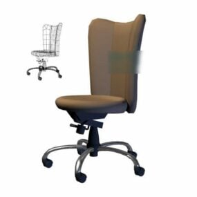كرسي مكتب متحرك بدون ذراع نموذج ثلاثي الأبعاد