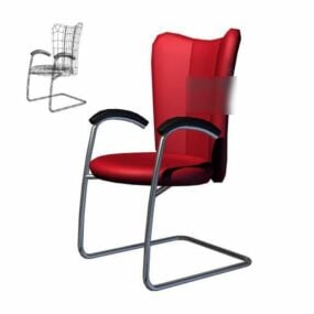Modello 3d con base a forma di C per sedia da ufficio