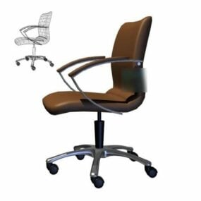 Office Wheel Chair Low Back 3d model