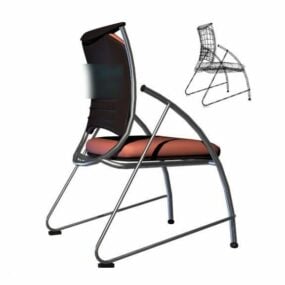 Simple Office Chair Iron Leg 3d model
