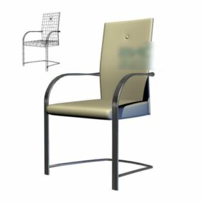 3D model kancelářské židle se železnou nohou