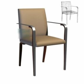 Office Chair With Steel Arms 3d model