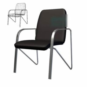 3D model kancelářské židle černého barevného nábytku