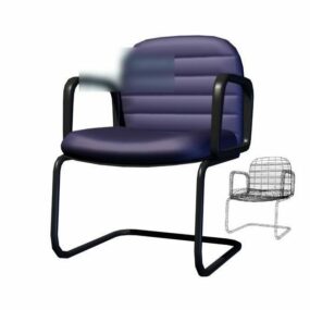 Office Chair Purple Upholstery 3d model