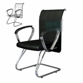 Office Chair Black Back 3d model