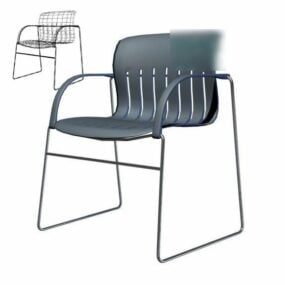Low Back Office Chair Blå farve 3d model