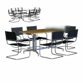 Modern Style Table And Chair Combination 3d model