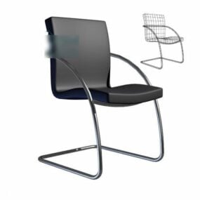 Jednoduchá kancelářská židle ve tvaru C ve 3D modelu
