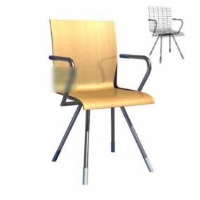 팔을 가진 현대 사무실 의자 노란색 색상 3d 모델