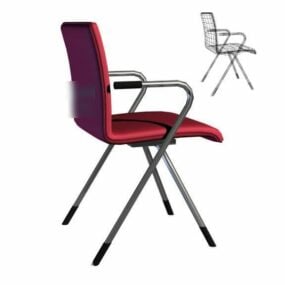 Moderní kancelářská židle červená barva 3D model
