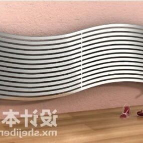 Electric Warm Radiator Curved Shaped 3d model
