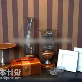 Vaso e cornice per foto Stoviglie Modello 3d decorativo