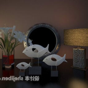 Plant Potted And Decorating Tableware 3d model