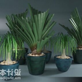 Modello 3d realistico per la decorazione di piante in vaso