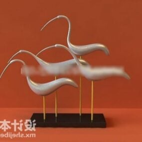 Стилізована скульптура-прикраса птаха 3d модель