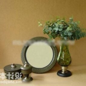 Plant Potted And Ceramic Dish Decoration 3d model