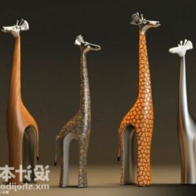 Giraffe Figurine Decoration 3d model