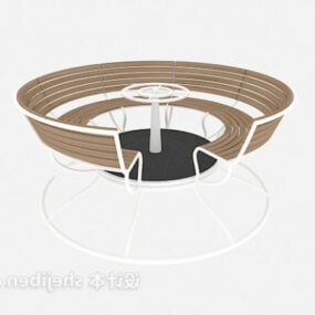 Pyöreä penkki leikkikenttä 3d-malli