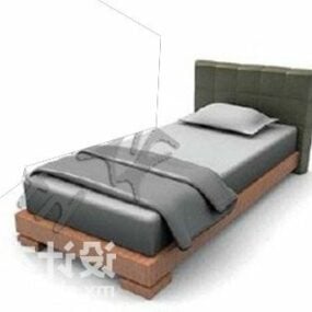 マットレスセット付き子供用二段ベッド3Dモデル