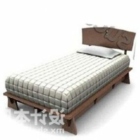 Bunked Bed For Kid With Mattress Set 3d model