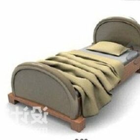 מיטת יחיד וינטג' דגם תלת מימד