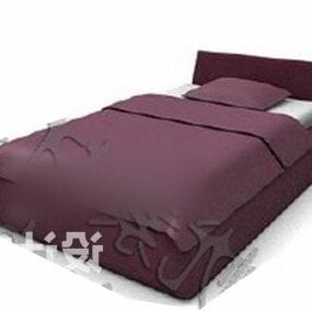 Materasso viola per letto singolo modello 3d