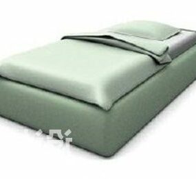 Оббивка Односпальне ліжко Сучасні меблі 3d модель