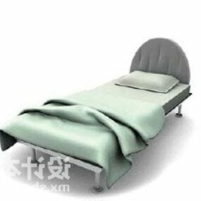 Stylized Single Bed Modern Furniture 3d model