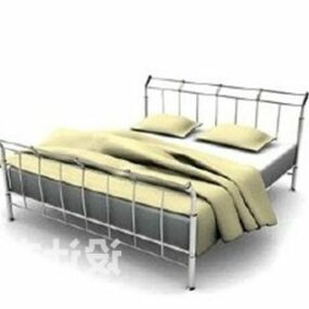 Ліжко зі сталевим каркасом Сучасні меблі 3d модель