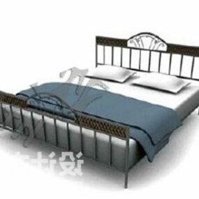 Μοντέρνο μοντέρνο έπιπλο από ατσάλι με διπλό κρεβάτι 3d μοντέλο