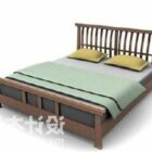 Louvers Style Double Bed Modern Furniture
