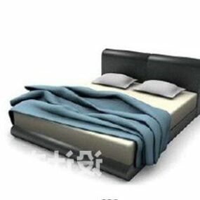 3д модель обивки двуспальной кровати современной мебели