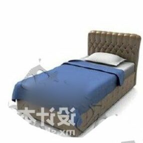 Hotel Single Bed Modern Furniture 3d model