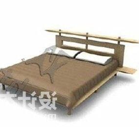 Bed Furniture Country Style 3d model